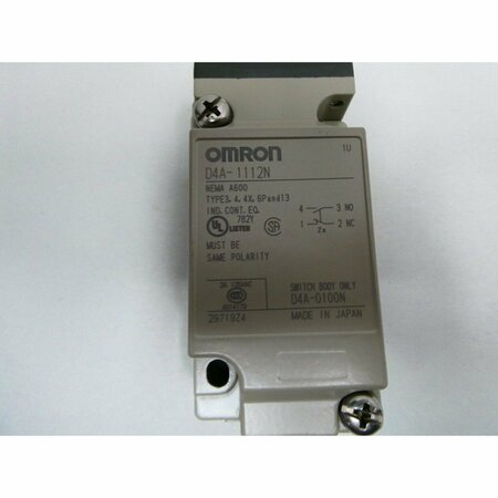Omron 125V-AC LIMIT SWITCH D4A-1112N